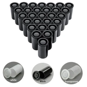 Plastic Cans Empty Bottle Seal Film Case Canisters Container 33x54mm - Foto 1 di 13