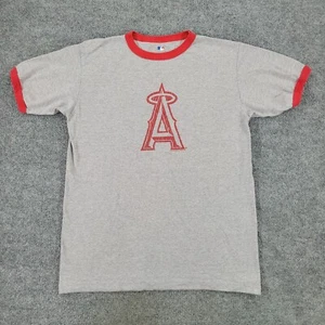 Anaheim Angels Shirt Herren Medium Grau MLB Baseball Logo Grafik Kurzarm - Bild 1 von 11