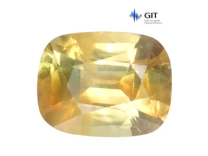 Certificado GIT 2.51ct Amarillo Verdoso Crisoberilo Corte Cojín Rectangular - Imagen 1 de 5