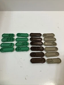 VTG Singer Sewing Professional Buttonholer Lot 20 Brown Teal Tan Template 20 MM - Picture 1 of 3