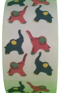 400 Spielzeug Elefant Aufkleber in Rolle mit 100 Modulen 2"x2", je Sticker 1", RFZ6109 - Bild 1 von 6