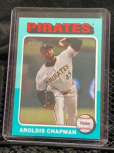 Aroldis Chapman 2024 Topps Heritage High #  Aqua Border #557 Pirates - Picture 1 of 2