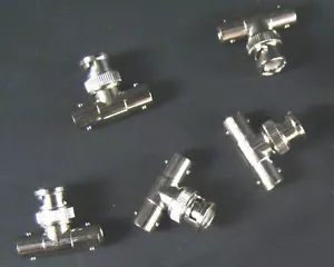 Lot of (5) UG274 Coaxial RF Tee Adapter - BNC Male-Female Connector *NOS* - Picture 1 of 4