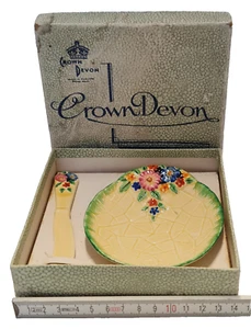 Crown Devon Ceramic Jam Marmalade Dish Set Vintage Tableware Set A16 825702 - Picture 1 of 5