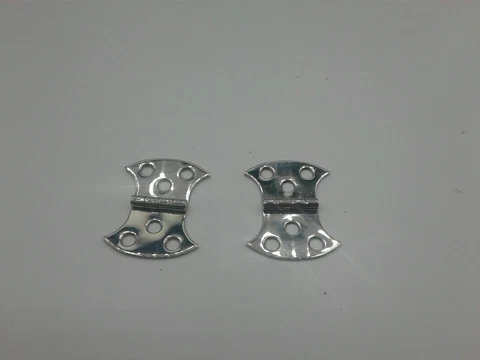 Vintage  28 sets of mid century nickel plate Cupboard Door Hinges 1 3/4" × 1 1/4 Cover