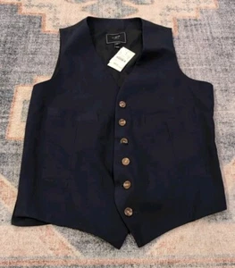 Nuovo gilet tuta uomo J Crew Factory Thompson - blu navy - XS - Foto 1 di 3