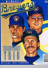 1992 Milwaukee Brewers Baseball MLB YEARBOOK
