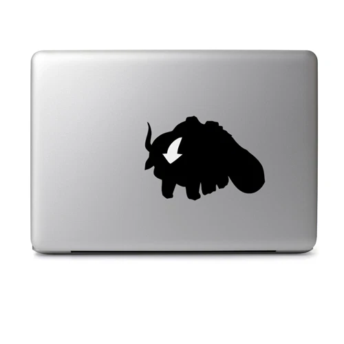 Appa Flying Bison shadow Avatar for Macbook Air Pro Laptop Tablet Decal Sticker - Image 1 of 4