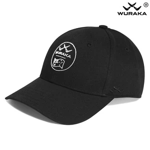 Wuraka Logo Six Panel Adjustable Sports Baseball Sun Hat Snapback Cap Flag Black - Picture 1 of 5