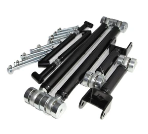 For 68-72 GM A Body Black Control Arms Brace&Upper Lower Trailing Suspension Kit - Picture 1 of 6