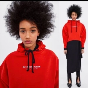 Sudadera con capucha para mujer ZARA Dilo con moda - Usada en excelente estado - Grande - Imagen 1 de 6