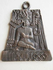 1968 MEXICO XIX OLYMPIC GAMES MAYAN CULTURE LANCE WYMAN LOGO MEDAL RARE!! - Picture 1 of 1