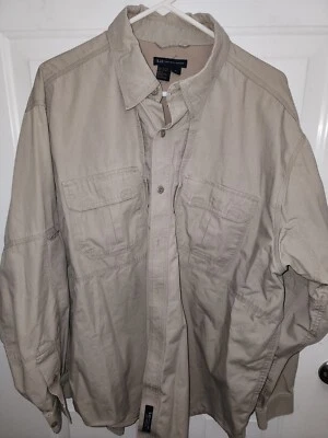 Camisa táctica original para hombre 5.11 manga larga abotonada, bolsillo listo talla XL Foto 1 de 4