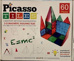 Picasso Tiles 60 Magnetic Building Shapes  Architectural Design - Picture 1 of 3