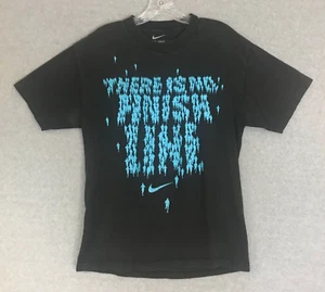 NIke "There is No Finish Line" T-Shirt Mens Medium Black Short Sleeve Loose Fit - Picture 1 of 6
