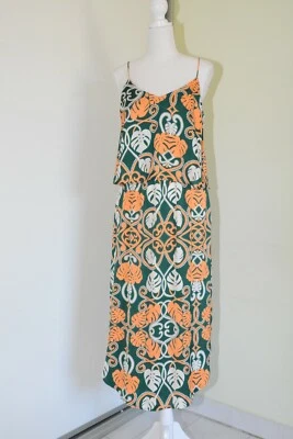 H&M Monstera Tropical Split Back Dress Size 10, 165/88A - image 1 of 4