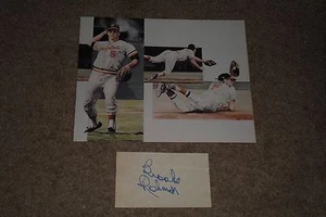 ¡TARJETA ÍNDICE 3X5 AUTOGRAFIADA FIRMADA POR HOF BROOKS ROBINSON CON FOTO 8X10! ORIOLES - Imagen 1 de 1