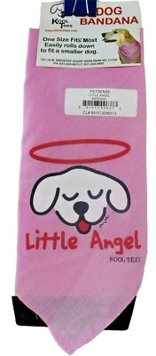 Bandana de algodón Kool Tees pequeño perro rosa pequeño ángel Foto 1 de 3