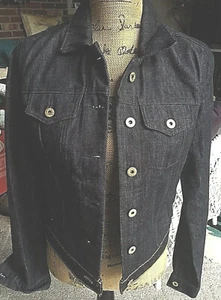 Polo Jeans Ralph Lauren Small Dark Denim Saturday Jacket 100% Cotton - Picture 1 of 7