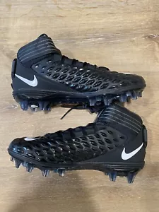 Nike Force Savage Pro 2 Mid Black/White Football Cleats Size Men's 9 AH4000-002 - Picture 1 of 6