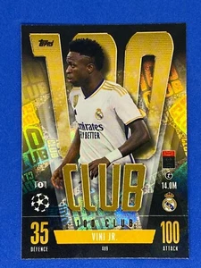 Vini Jr Topps Match Attax 23/24 100 Club Football Trading Card 489 Real Madrid - Foto 1 di 1