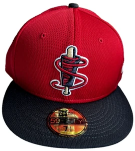 Gorra de béisbol ajustada New Era 59Fifty Red Lowell Spinners talla 7 1/8 - Imagen 1 de 5