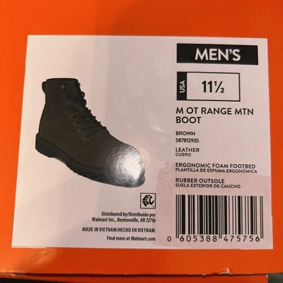 Ozark Trail Men's Range Mountain Hiking Boots Size 11.5 Brown - Image 1 of 4