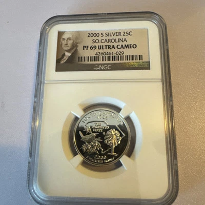 2000 S Silver South Carolina State Statehood Quarter 25C NGC PF69 Ultra Cameo - Image 1 of 4