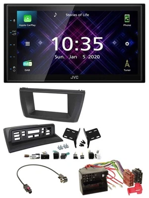 JVC DAB 2DIN MP3 Bluetooth USB Autoradio für BMW X3 E83 2004-2010 mittig - Bild 1 von 4