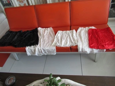 LOTE 6 lencería de nailon de colección para damas ¡NUEVA! 3 BLANCO, 2 NEGRO, 1 ROJO S-L WOW Foto 1 de 4