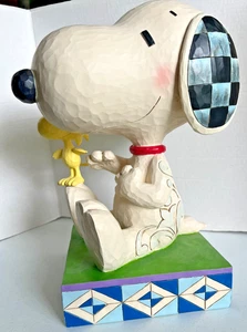 Jim Shore Peanuts Snoopy & Woodstock Friendship Comes in All Sizes #4045873 HUGE - Picture 1 of 5