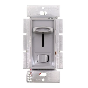 LUTRON SF-103P-GR SKYLARK 3-WEGE VOREINGESTELLTER LEUCHTSTOFFLAMPEN-DIMMER, 120 V, 8 A, GRAU - Bild 1 von 3