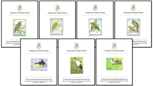 UAE Arab Emirates Ajman 1969 Animals Birds Ibis Parrots Set x7 Imperf Proofs MNH - Picture 1 of 8