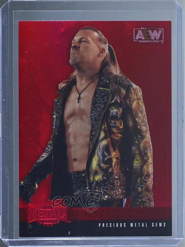 2022 Skybox Metal Universe AEW All Elite Wrestling PMG Red /90 Chris Jericho #18 - Image 1 of 2
