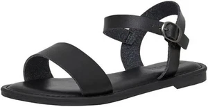 Cushionaire Women's Clara One Band Ankle Strap Sandal black Size 8M - Picture 1 of 3