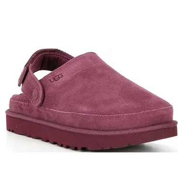 LO ÚLTIMO UGG Zuecos para mujer Goldenstar gamuza familia correa trasera a juego - magenta quemado Foto 1 de 4