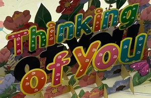 Thinking of You 3D Pop Up Card Flowers Wonderful You Are the Best Greatness - Picture 1 of 4