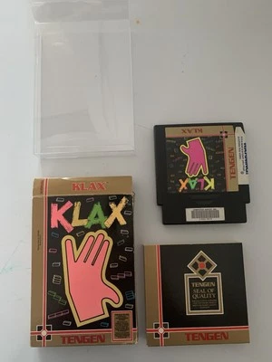 Vintage 1990 Nintendo NES Tengen KLAX Complete Game + Sleeve + Original Box - Image 1 of 4