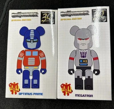 Authentic Takara Tomy Transformer G1 BEARBRICK MEGATRON+OPTIMUS PRIME BE@R BRICK - Image 1 of 2