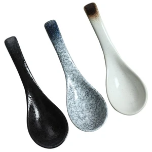 3 piezas utensilios de cocina cuchara de cerámica delicada sopa ramen cucharas Pho - Imagen 1 de 12