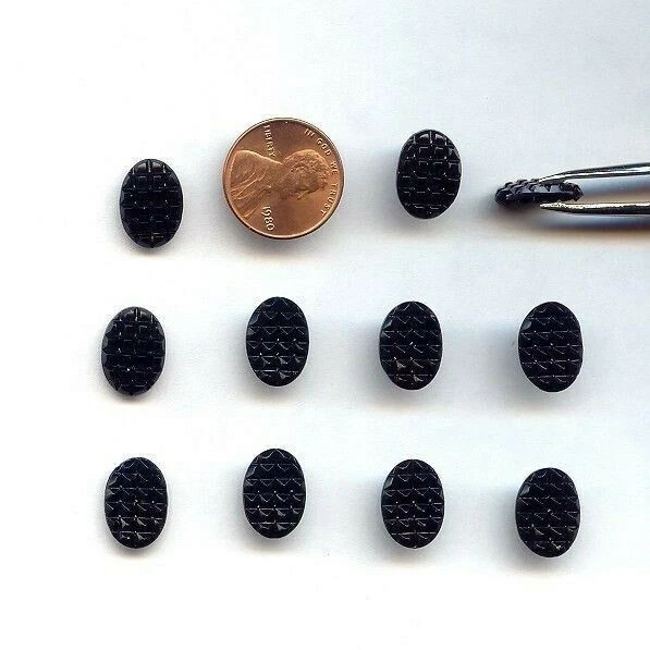 50 RETAZOS A CHORRO DE VIDRIO VINTAGE 14X10mm. AZULEJOS PLACA CABUJÓN CURVADO OVALADO B819 Foto 1 de 1