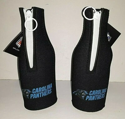 Carolina Panthers  NFL  Zip - Up Bottle Koozie ( set of two ) - Image 1 of 3