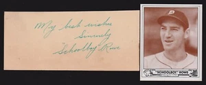 Schoolboy Rowe ( Debut 1933 ) DET BKLYN  SIGNED AUTOGRAPH AUTO 3x5 GPC INDEX COA - Picture 1 of 2