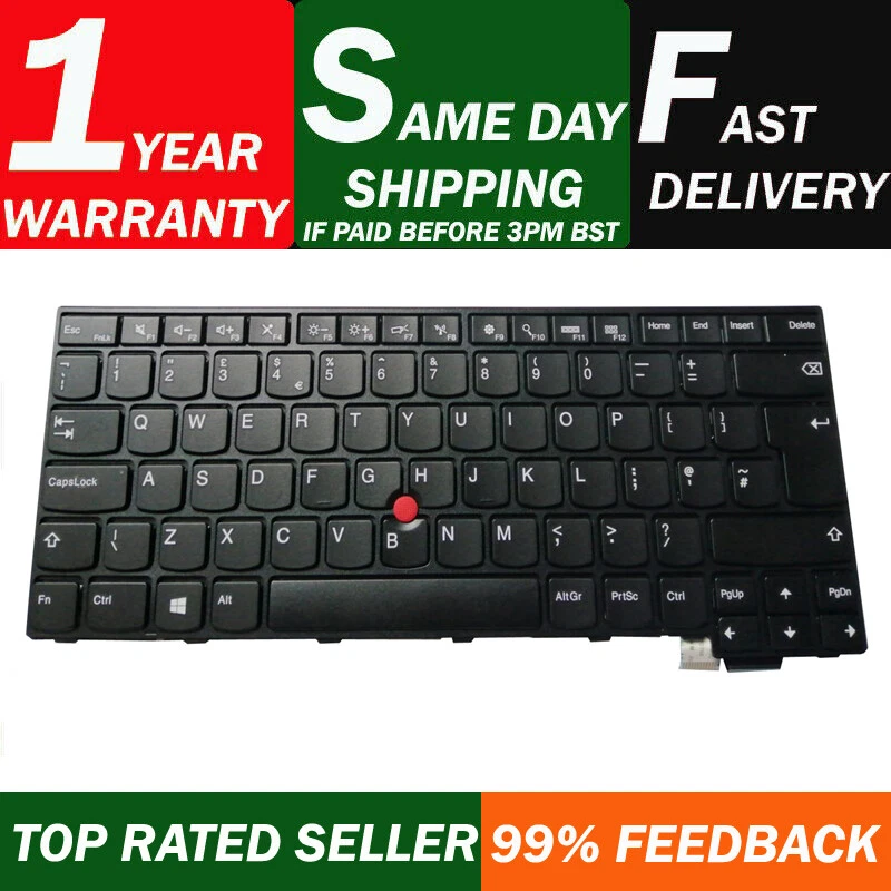 Teclado portátil para Lenovo Thinkpad T460S T460P T470S T470P diseño Reino Unido  Foto 1 de 4