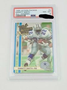 1990 Action Packed All Madden Emmitt Smith #9 PSA 8 - Picture 1 of 2