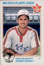 1988 South Atlantic League All-Stars #24 Rob Colescott Deerfield Beach Florida 
