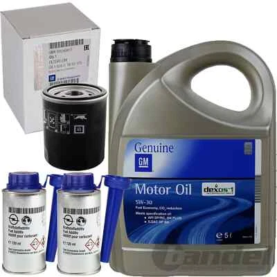 OE ÖLFILTER + 1x5L 5W30 DEXOS1 GEN2 +2x ADDITIV passend für OPEL ASTRA K CORSA E