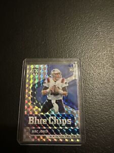 2021 Mosaic Blue Chips Silver #5 Mac Jones New England Patriots JB6