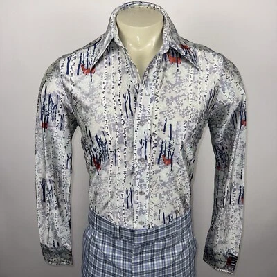 Camisa Zayre De Colección Años 60 70 Disco Club Sábado Noche Fiebre Hippy Nylon Para Hombres Mediana Foto 1 de 4