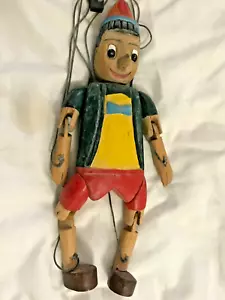 VINTAGE PINOCCHIO MARRIONETTE/PUPPET WOOD 37CM - Picture 1 of 7